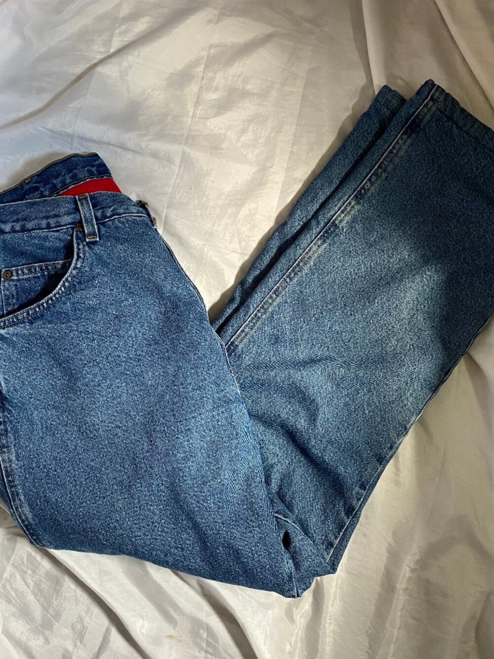 Wrangler Rugged Wear Mens Fleece Lined Blue Jeans Mens Size 34 x 34 33213SW